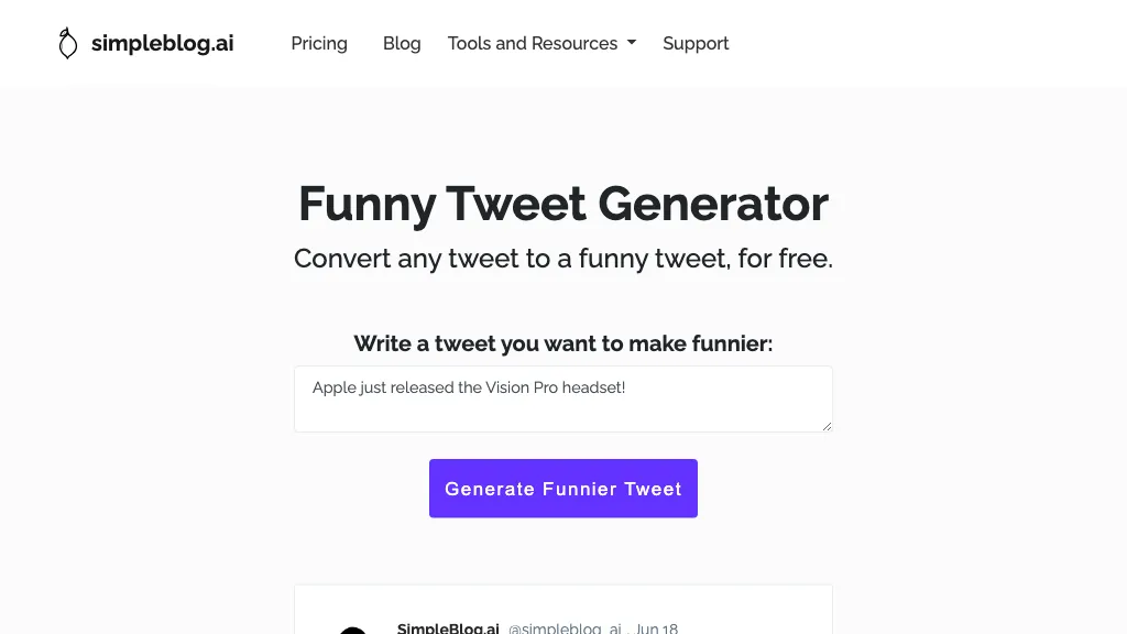 Funny tweet generator